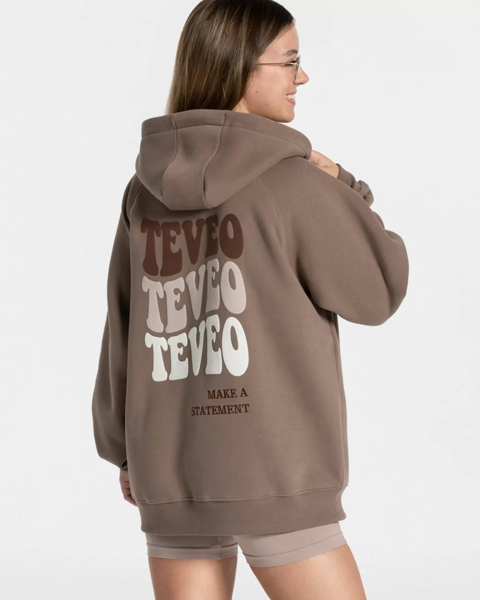 TEVEO Hoodies & Jacken>Candy Oversized Jacke " " Mokka