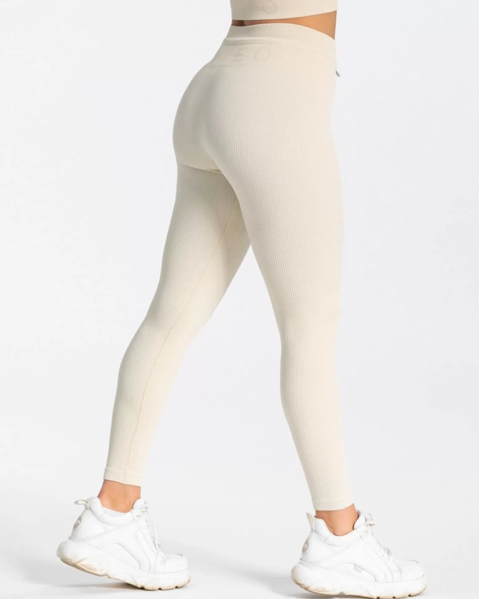 TEVEO Leggings & Hosen>Ribbed Leggings " " Ivory