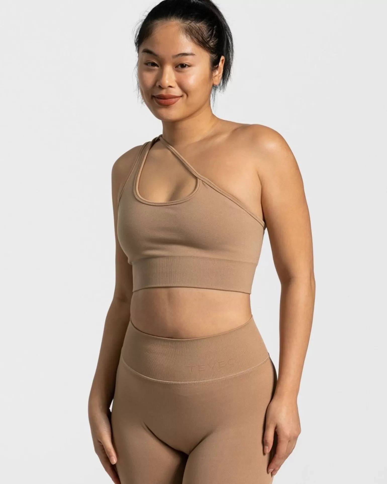 TEVEO Sport Bhs>Sassy One Shoulder Bh " " Beige