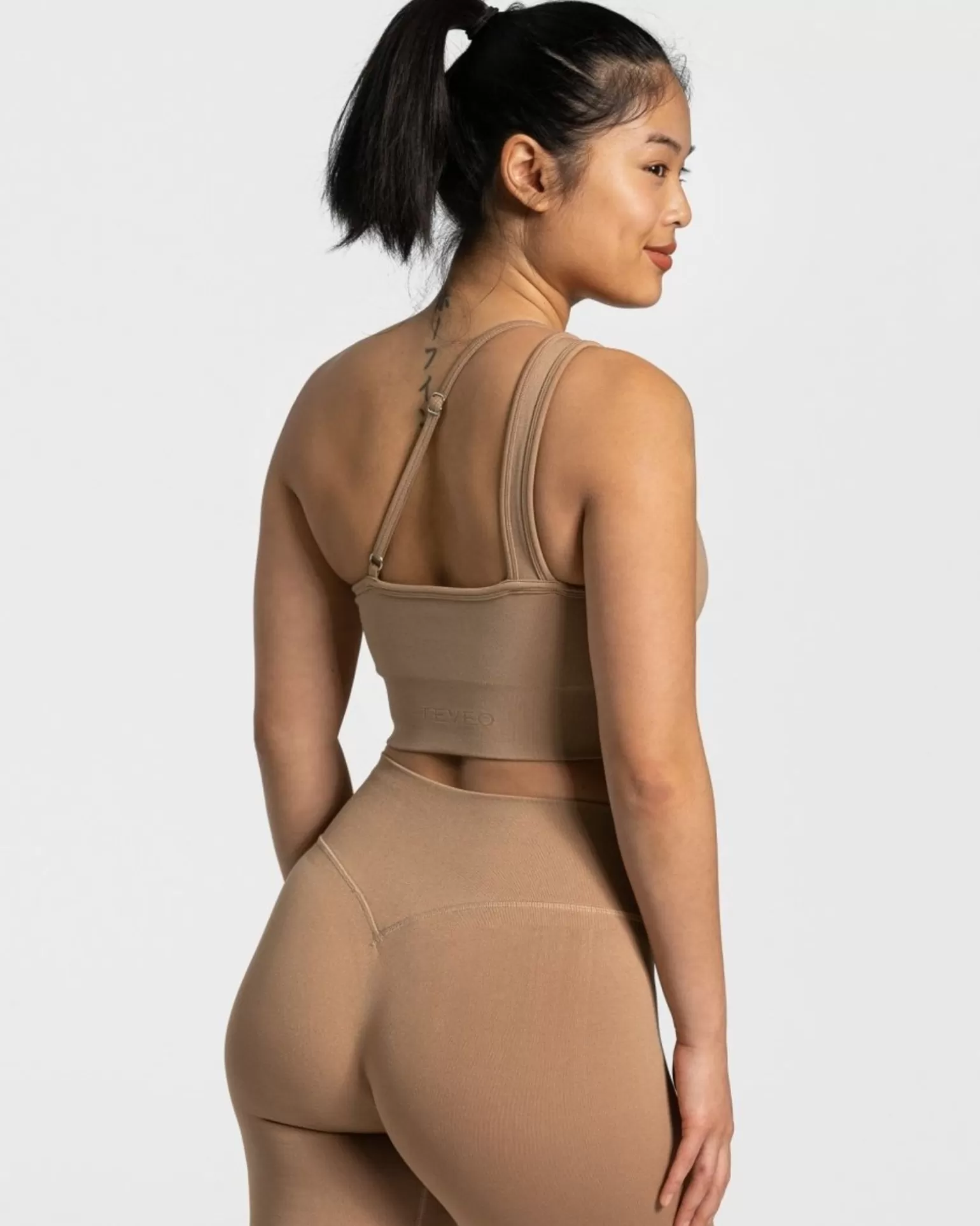 TEVEO Sport Bhs>Sassy One Shoulder Bh " " Beige