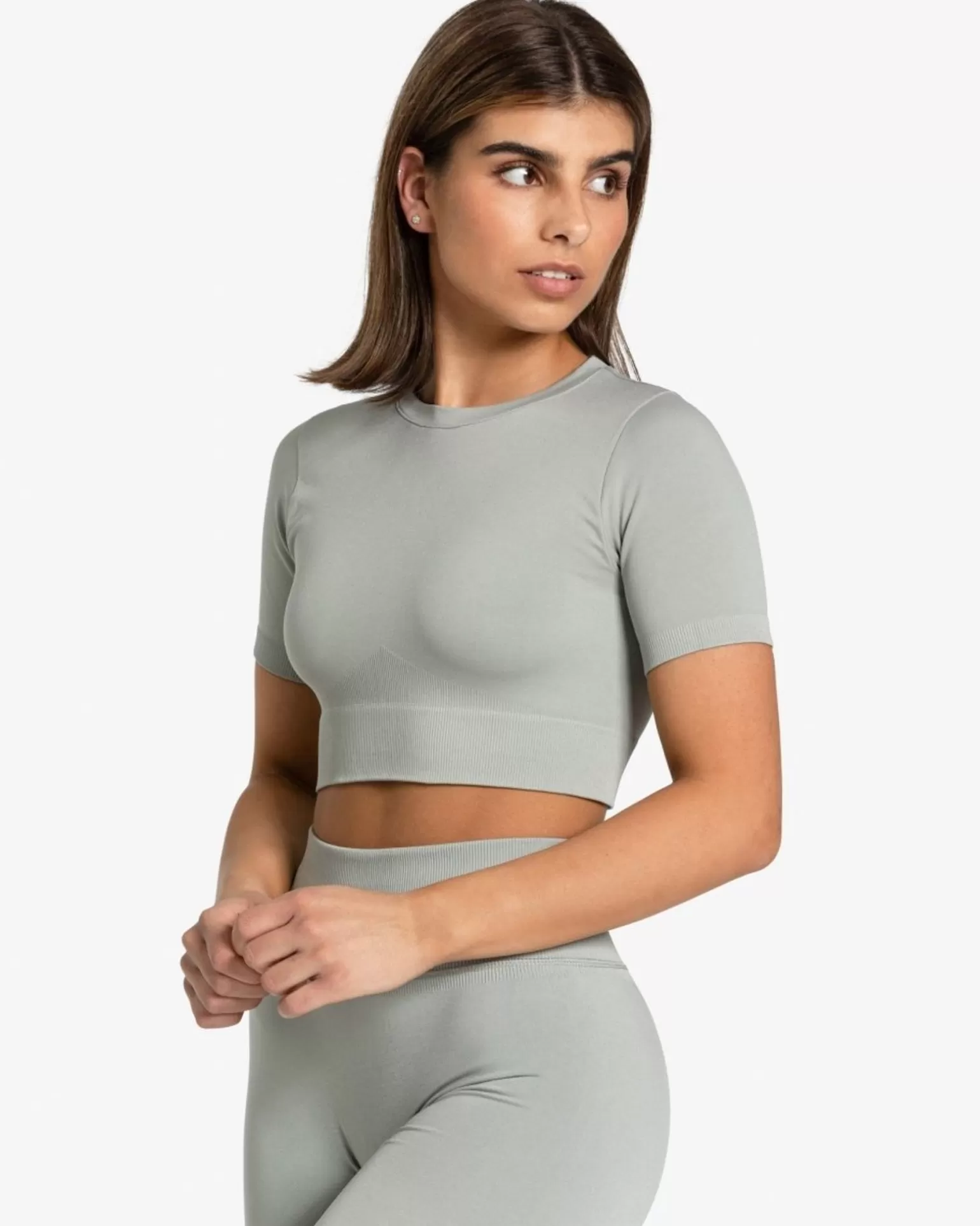 TEVEO Tops>Sensation Crop Top " " Grau