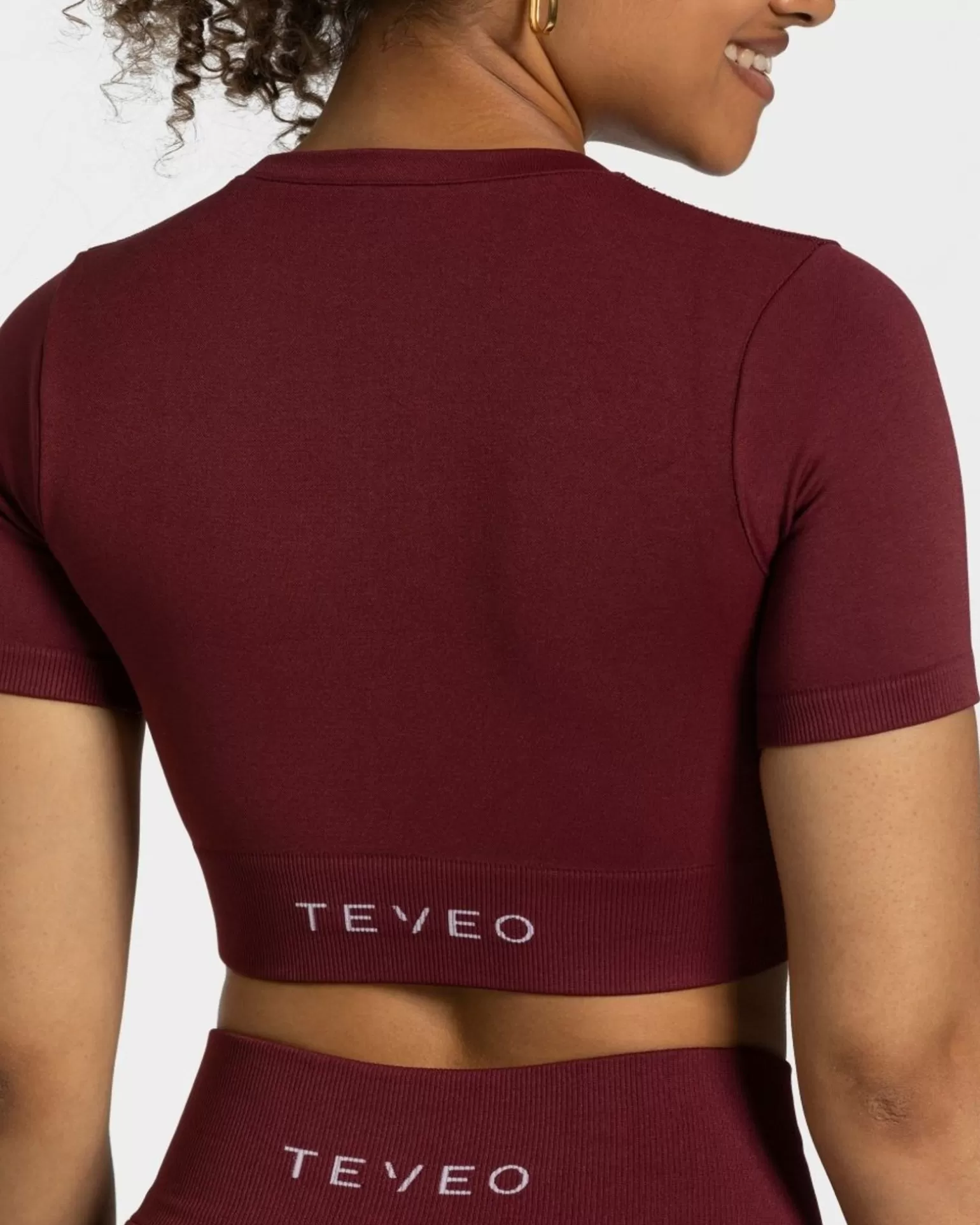 TEVEO Tops>Sensation Crop Top " " Weinrot