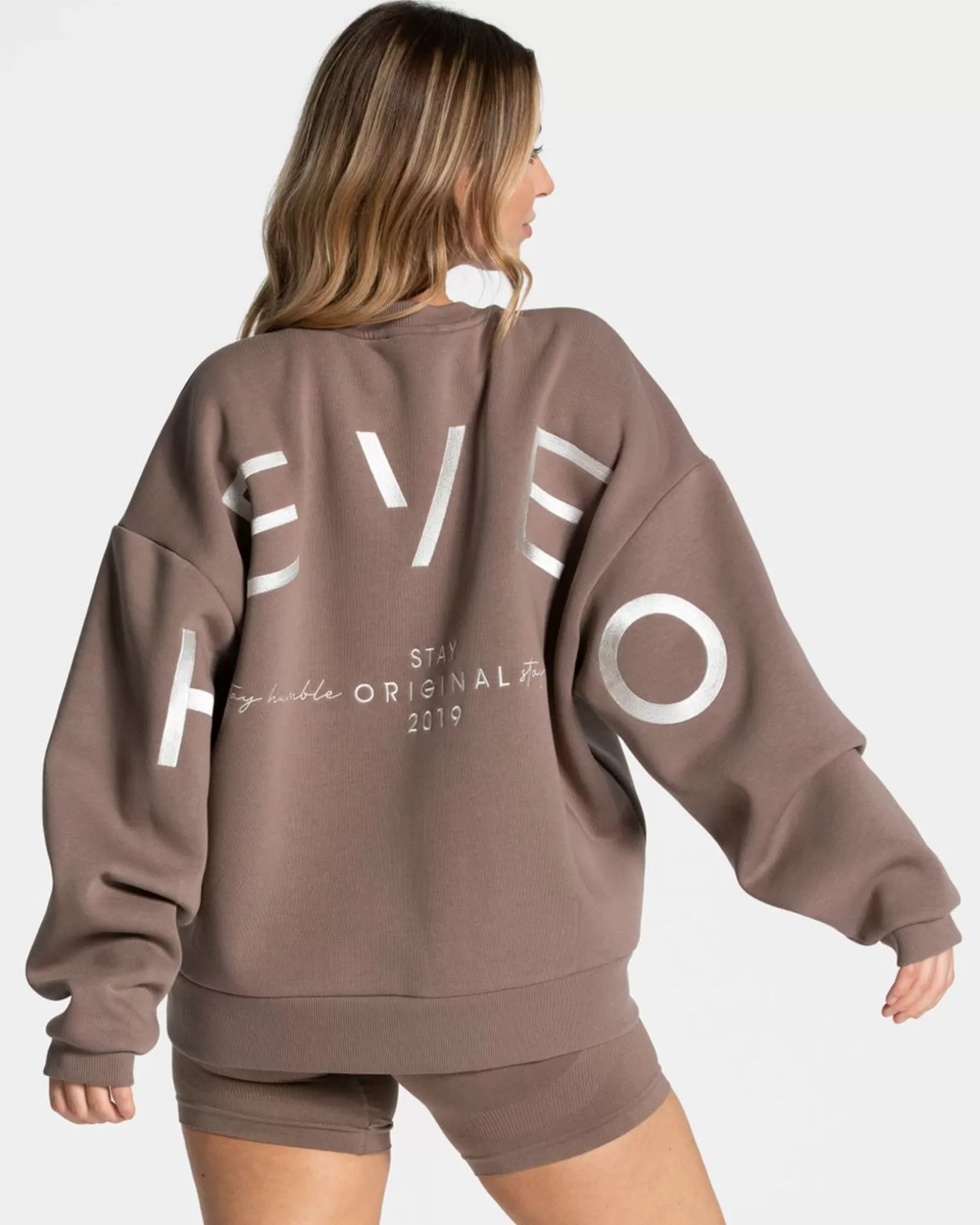 TEVEO Hoodies & Jacken>Signature Oversized Sweater " " Mokka