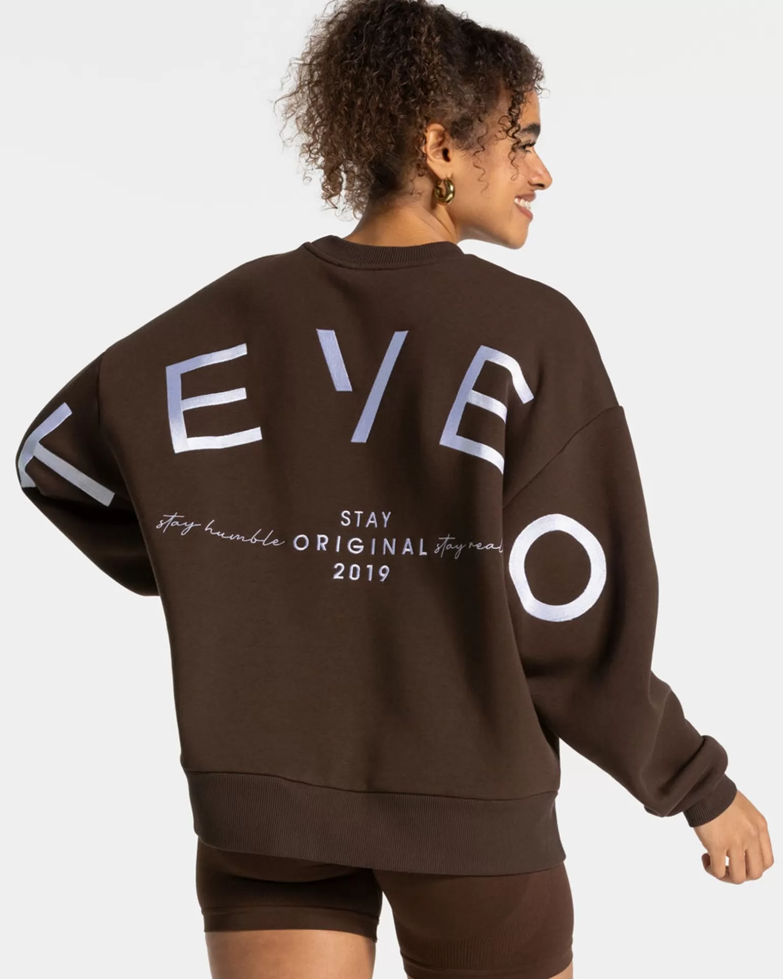 TEVEO Hoodies & Jacken>Signature Oversized Sweater " " Dunkelbraun