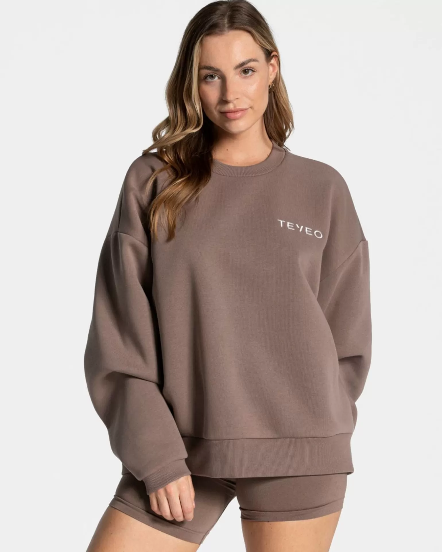 TEVEO Hoodies & Jacken>Signature Oversized Sweater " " Mokka