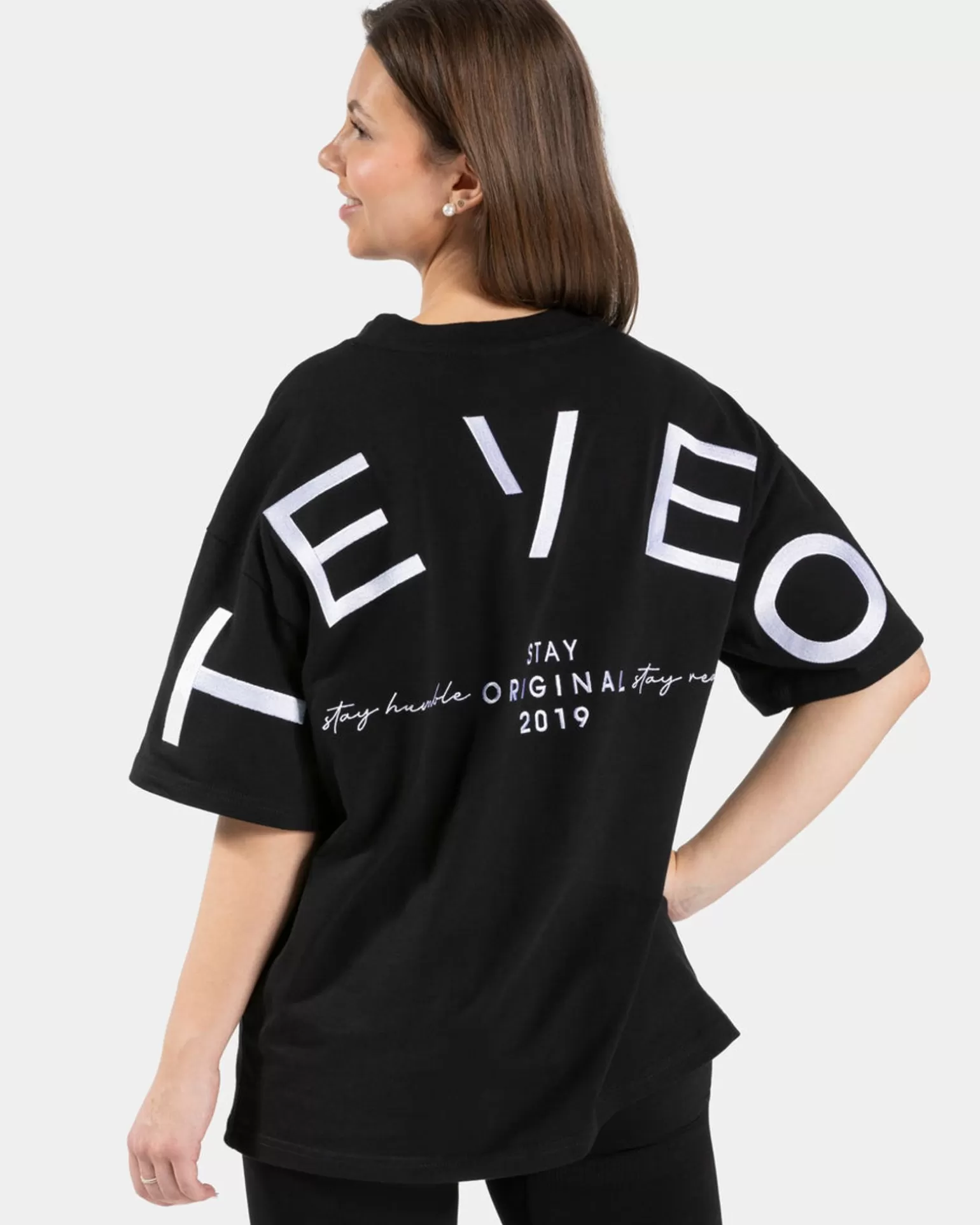 TEVEO T-Shirts>Signature Oversized T-Shirt " " Schwarz