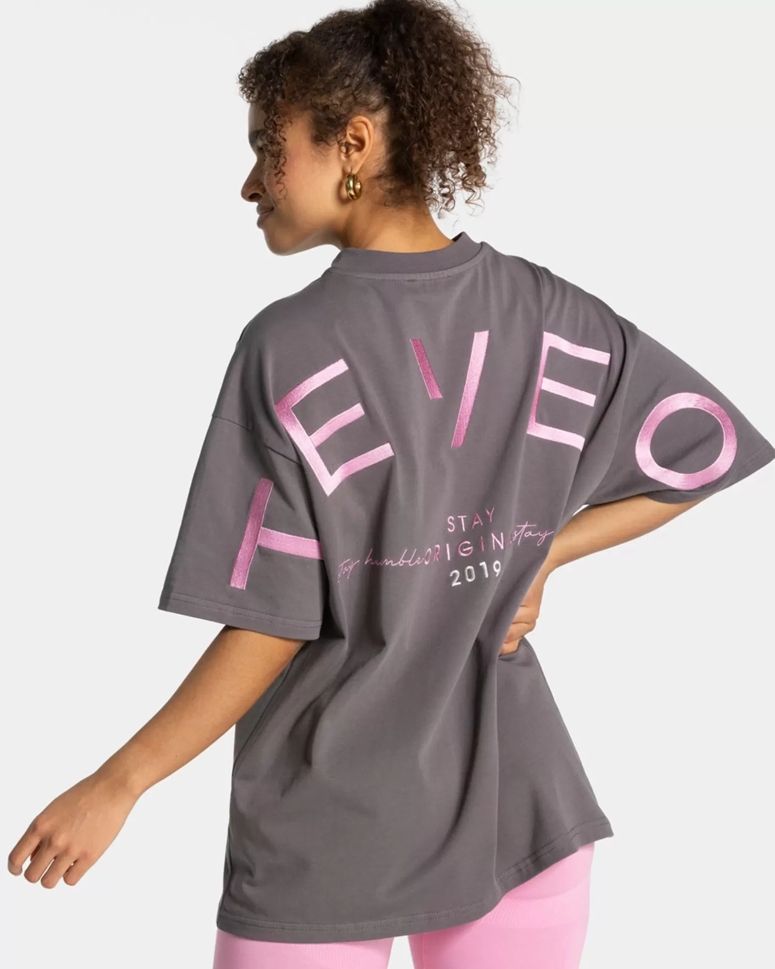 TEVEO T-Shirts>Signature Oversized T-Shirt " " Graphit