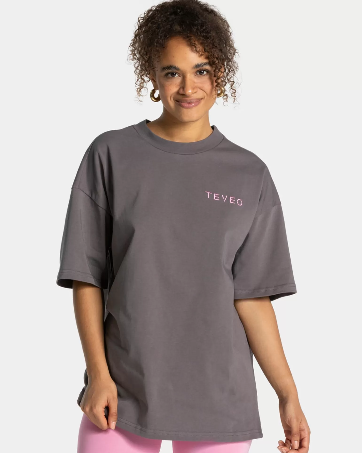 TEVEO T-Shirts>Signature Oversized T-Shirt " " Graphit