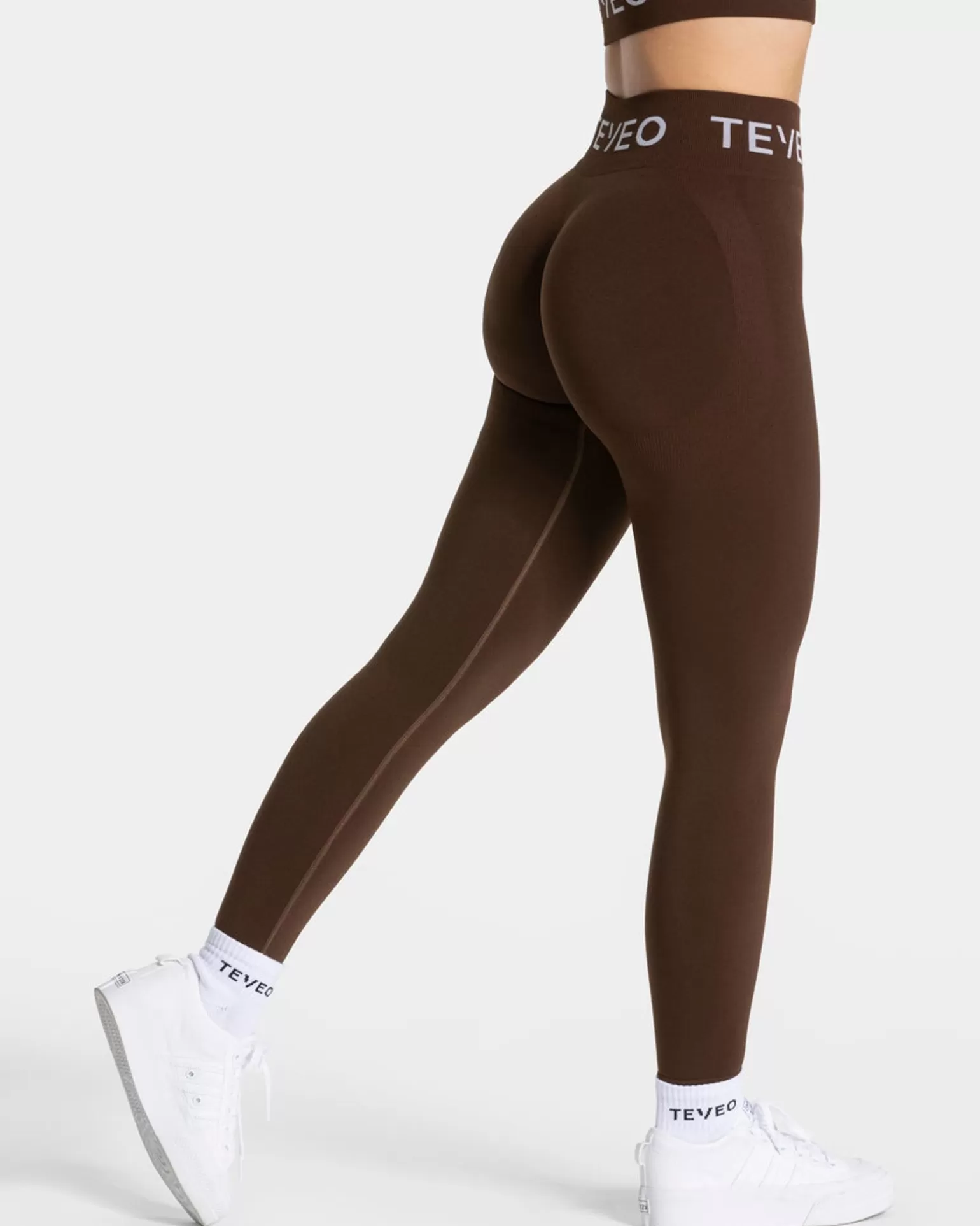 TEVEO Leggings & Hosen>Signature Scrunch Leggings " " Dunkelbraun