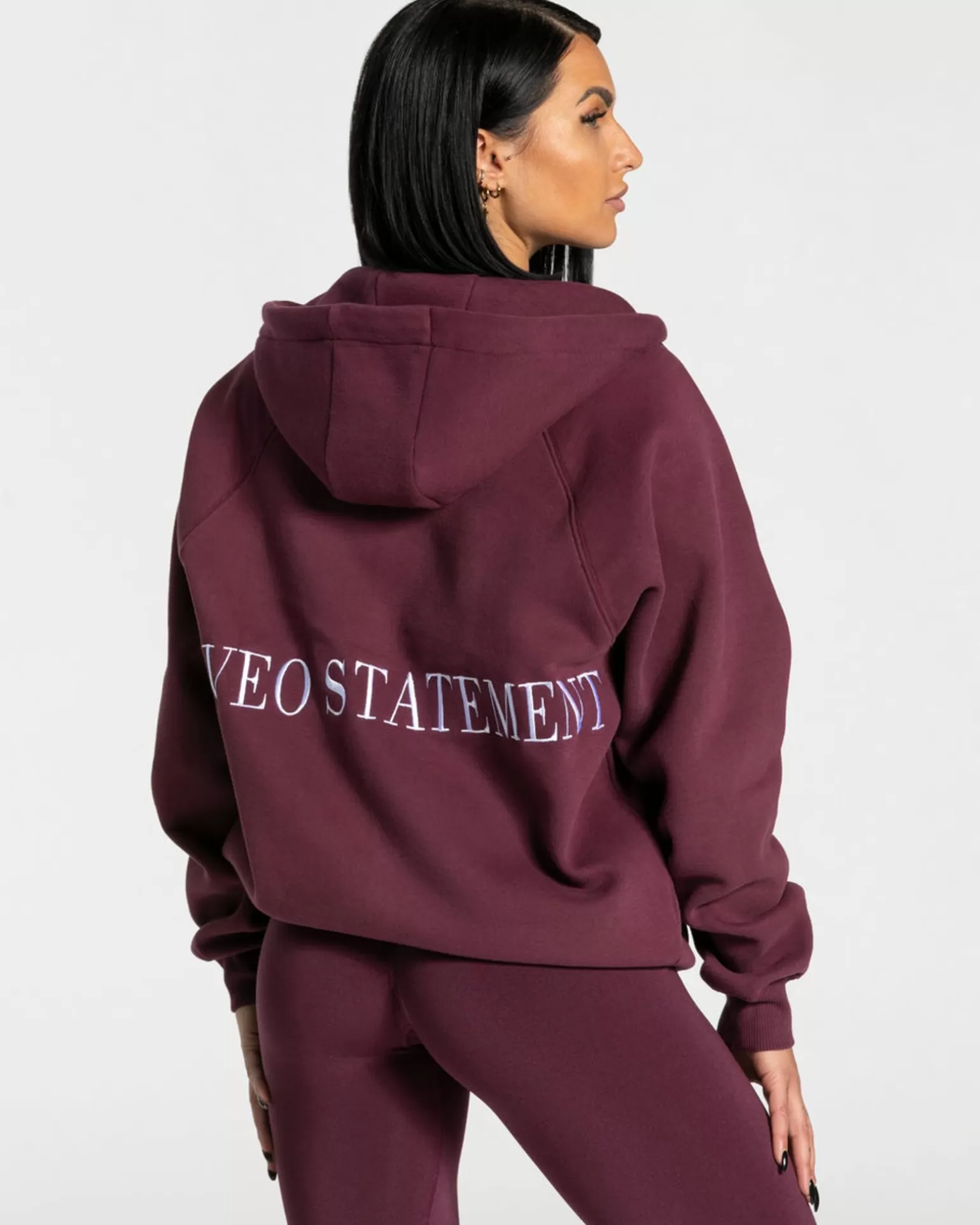 TEVEO Hoodies & Jacken>Statement Oversized Jacke " " Pflaume