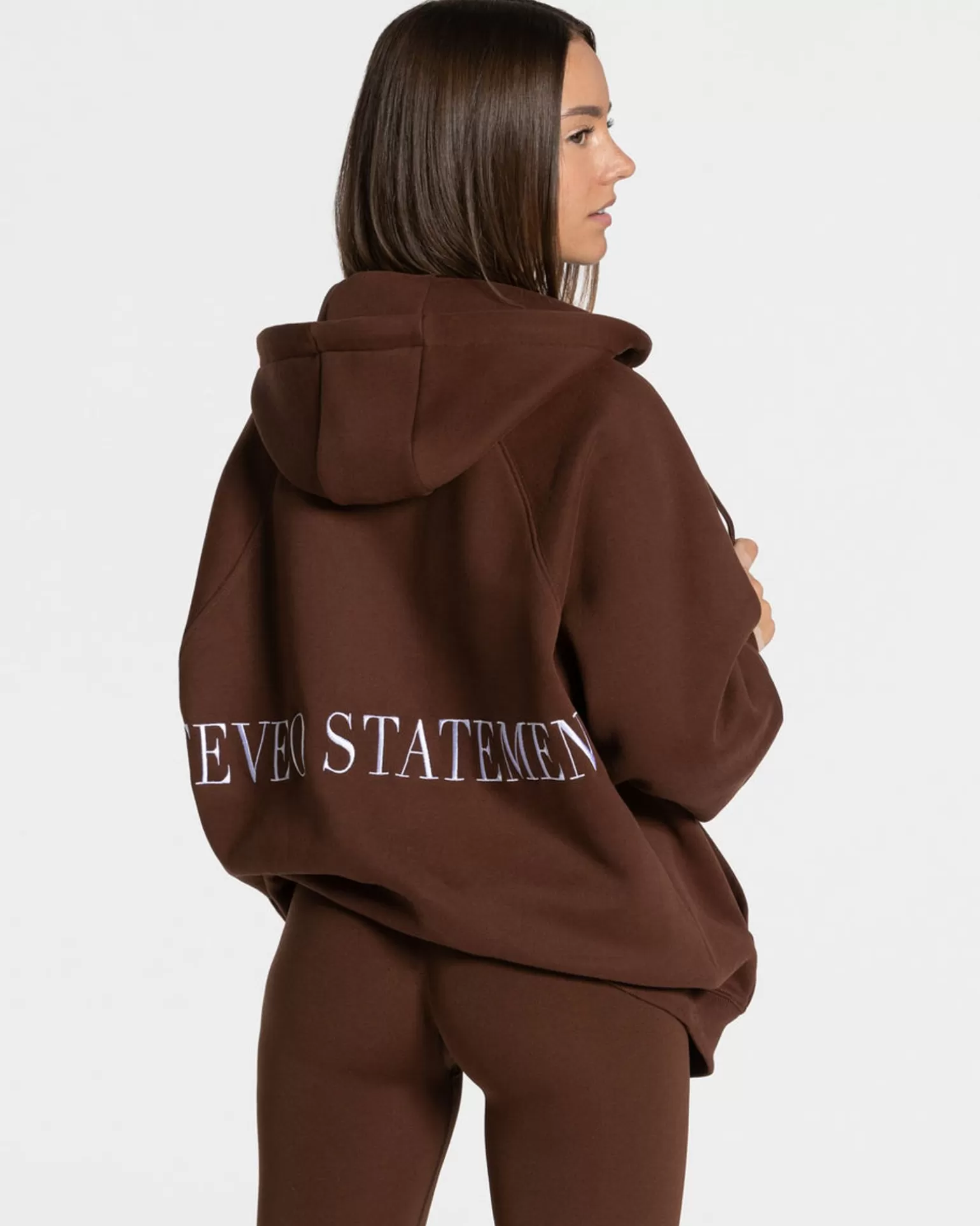 TEVEO Hoodies & Jacken>Statement Oversized Jacke " " Kaffee