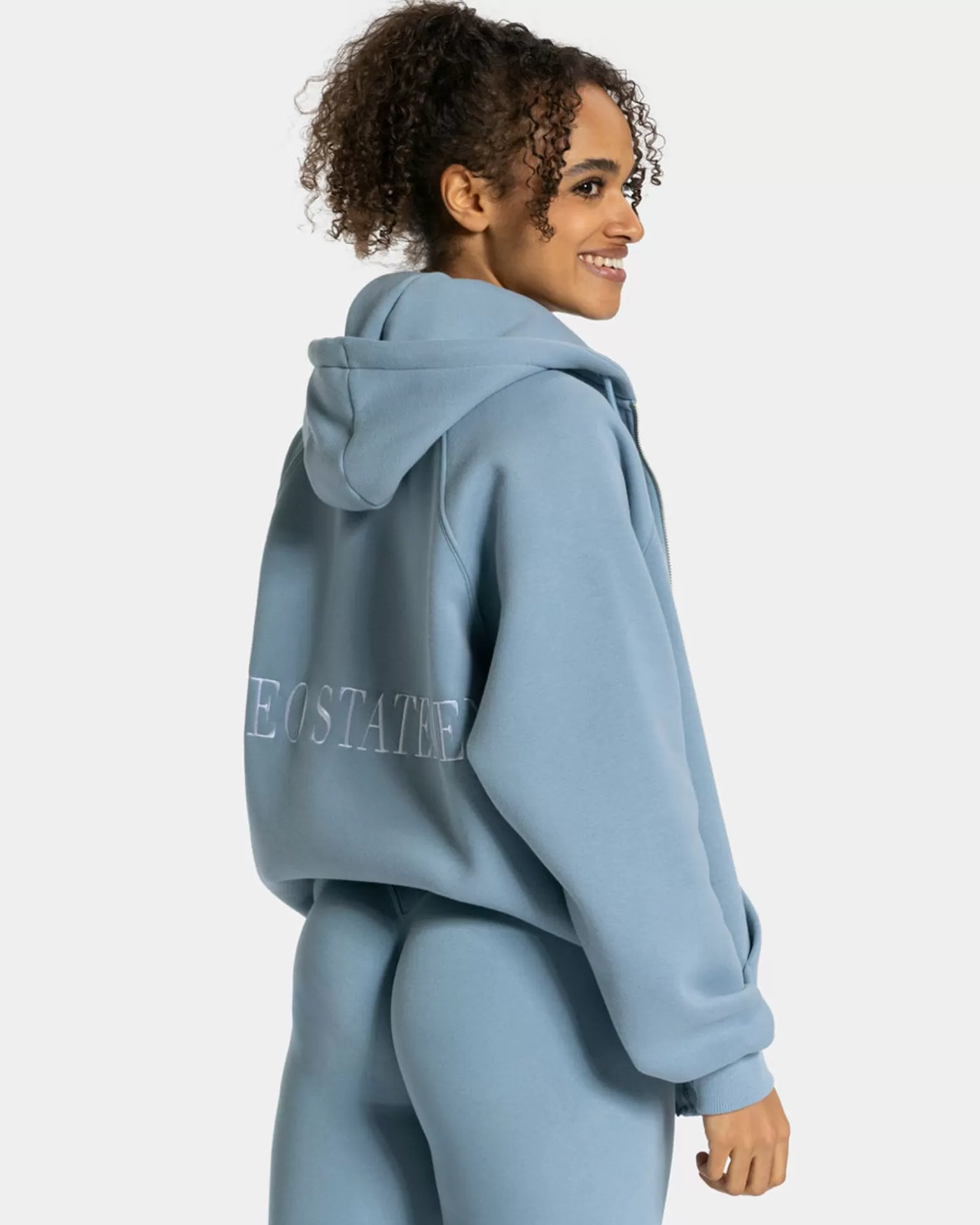 TEVEO Hoodies & Jacken>Statement Oversized Jacke " " Stahlblau