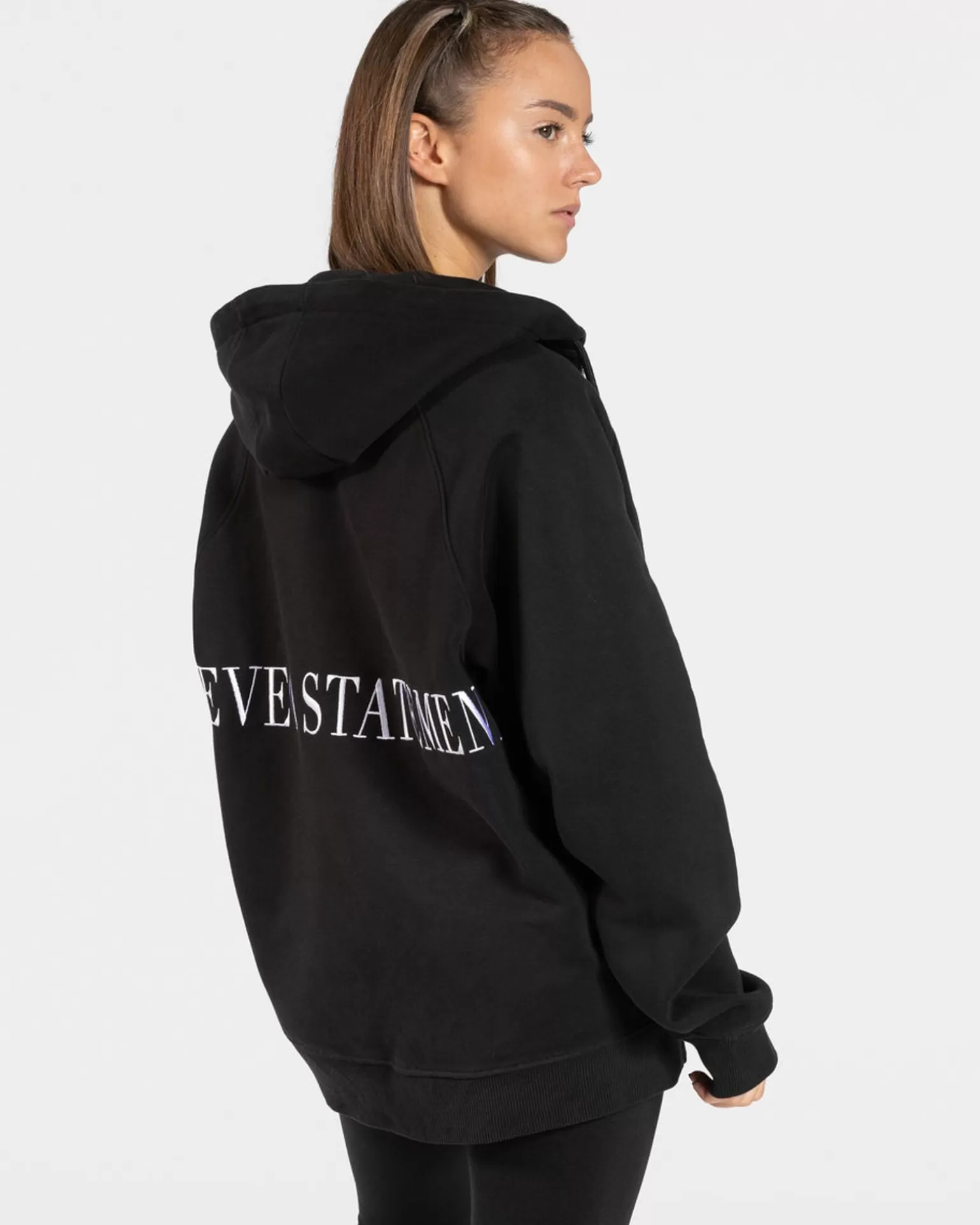 TEVEO Hoodies & Jacken>Statement Oversized Jacke " " Schwarz