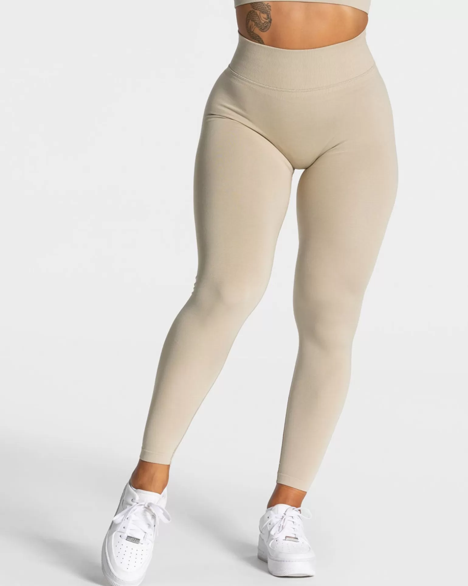 TEVEO Leggings & Hosen>Statement Scrunch Leggings " " Sand