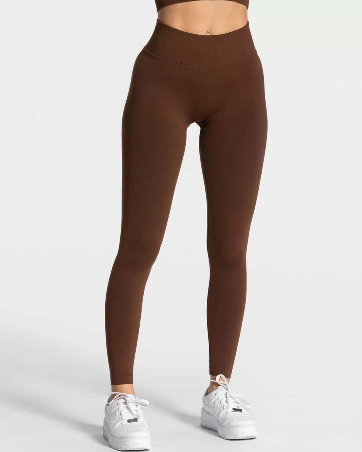 TEVEO Leggings & Hosen>Statement Scrunch Leggings " " Kaffee