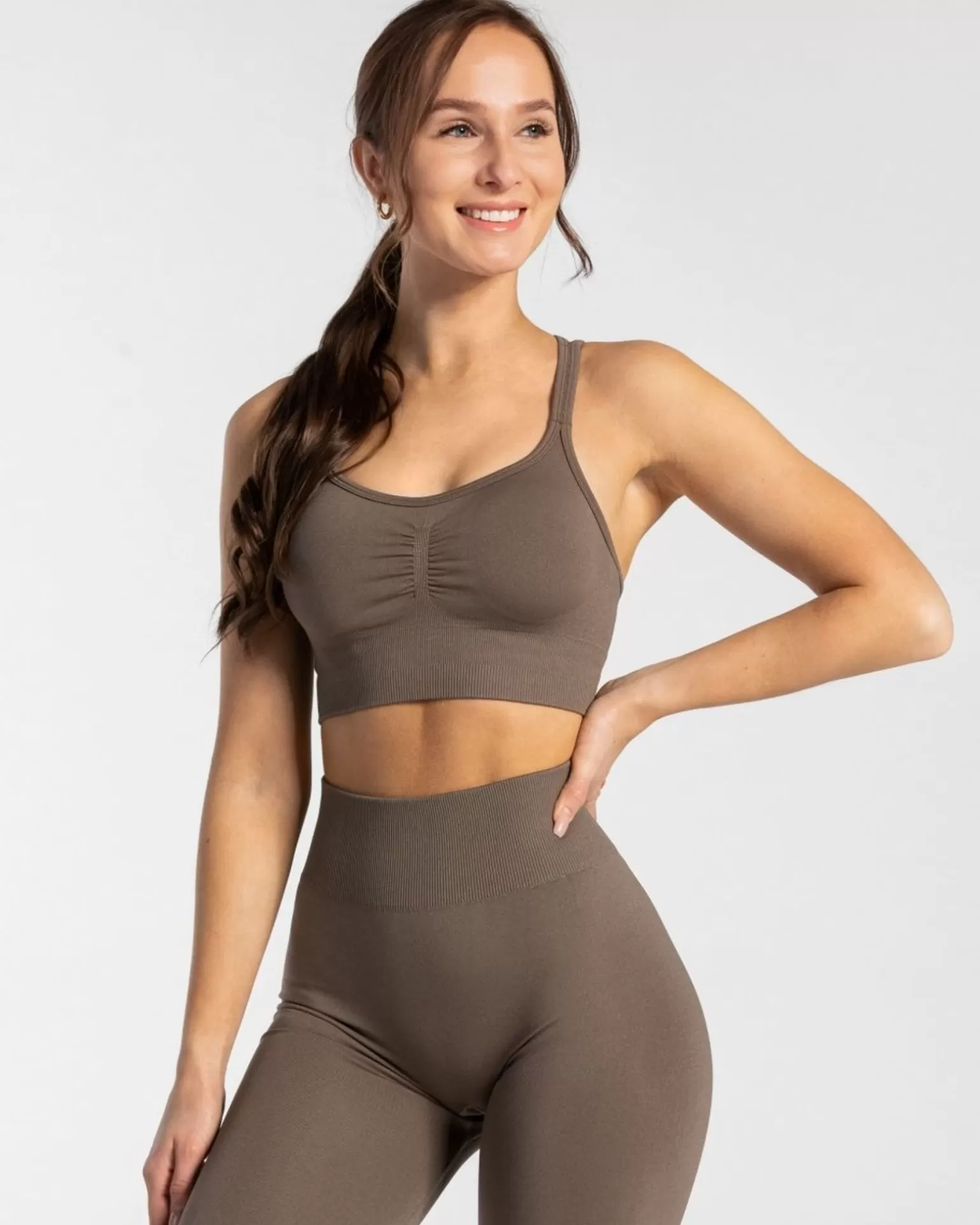 TEVEO Sport Bhs>Timeless Scrunch Bh " " Taupe